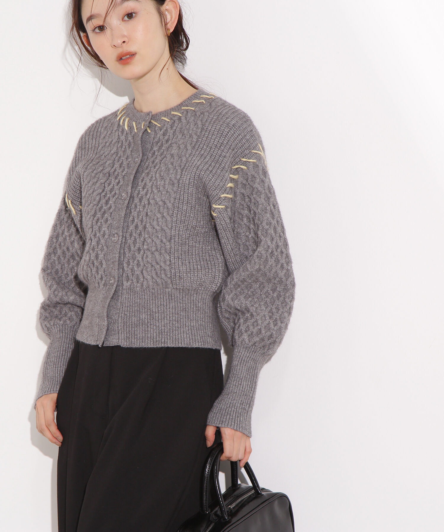  「ケーブルステッチカーディガン」|ニット・セーター|