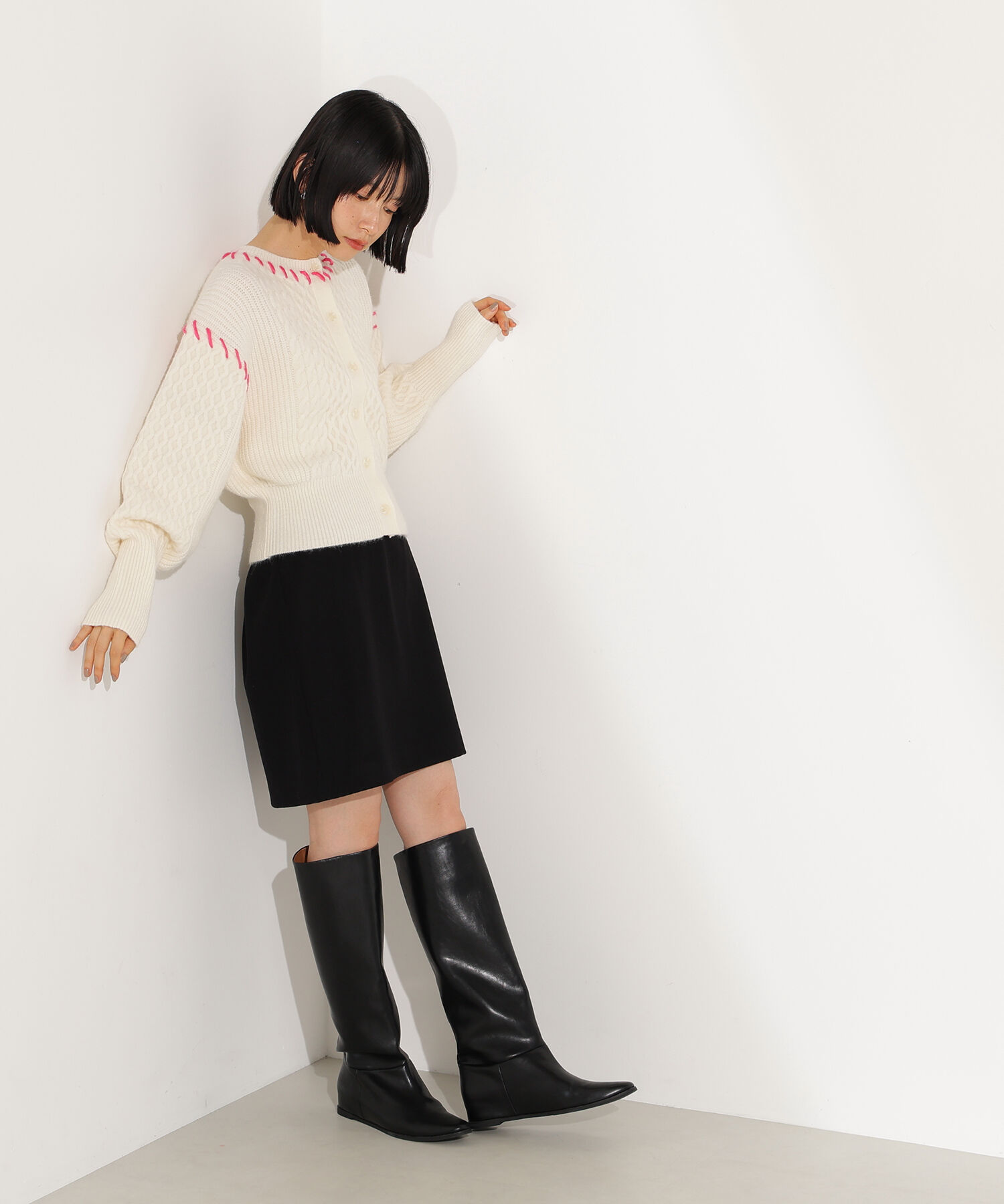  「ケーブルステッチカーディガン」|ニット・セーター|