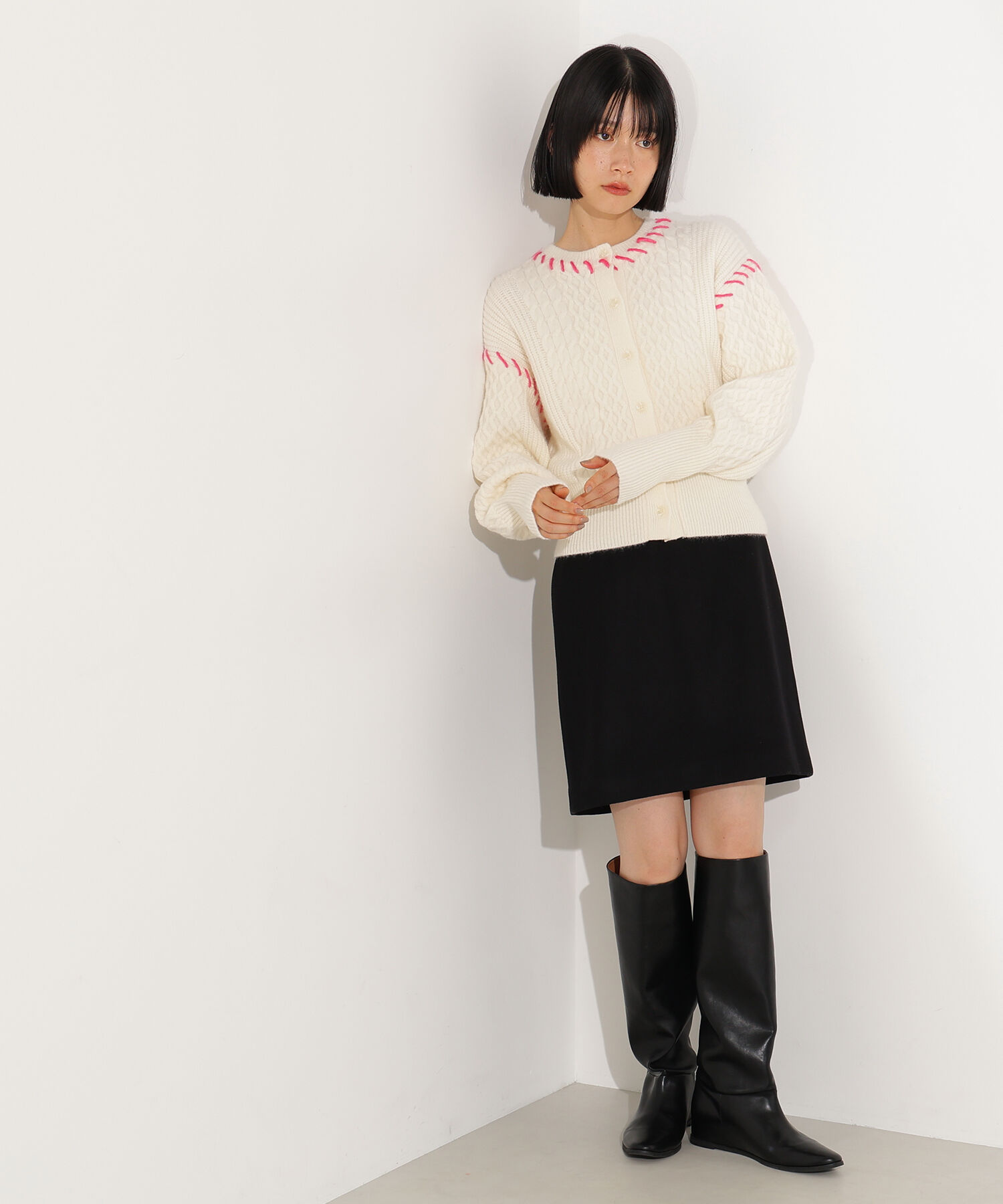  「ケーブルステッチカーディガン」|ニット・セーター|