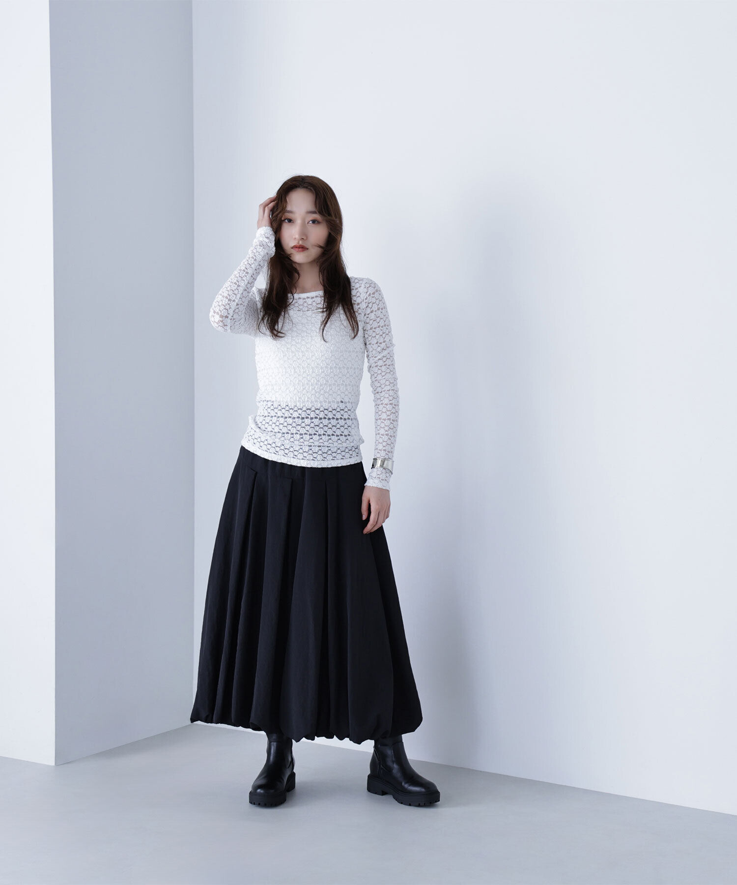  「ストレッチレーストップス」|Tシャツ・カットソー|