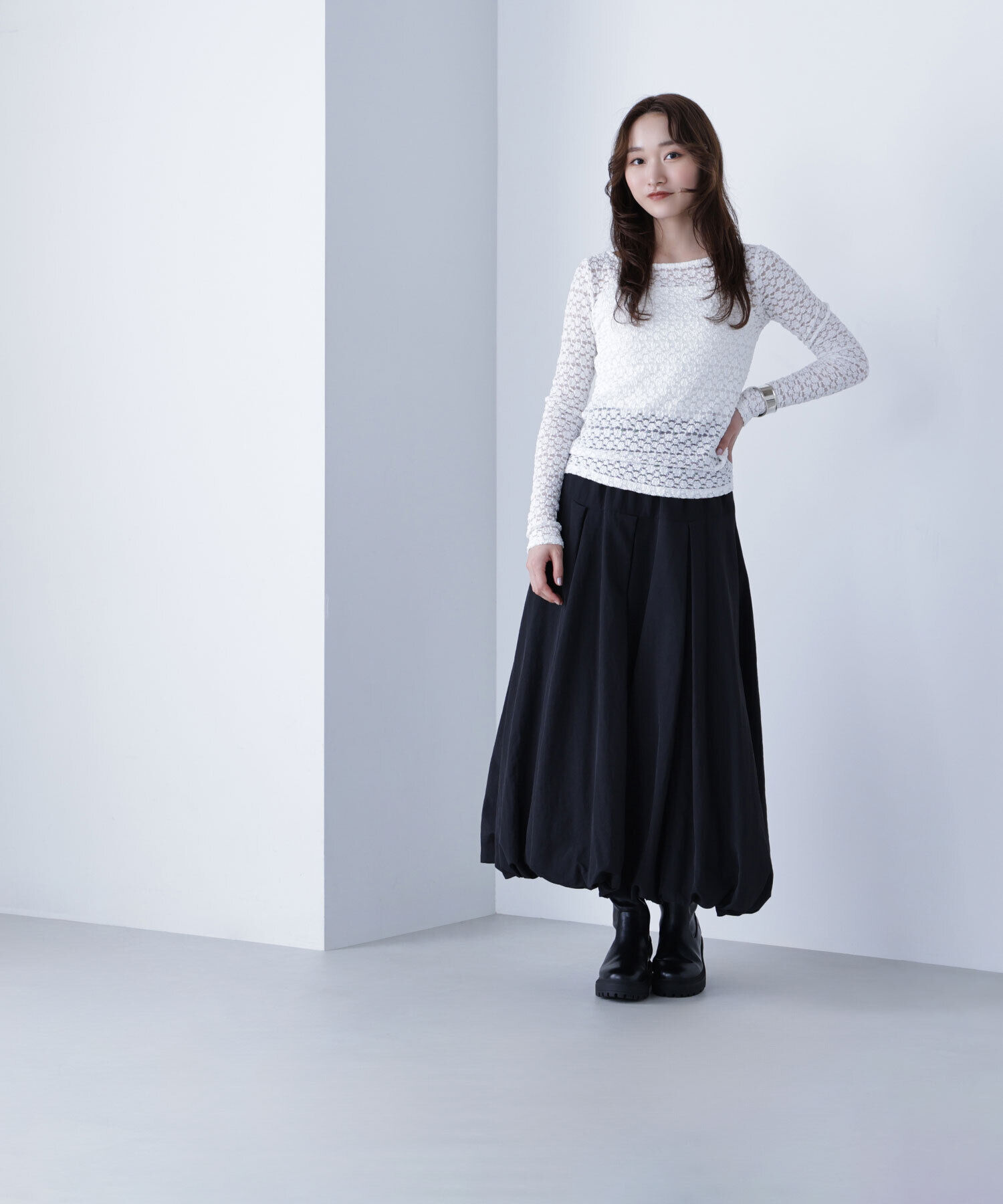  「ストレッチレーストップス」|Tシャツ・カットソー|