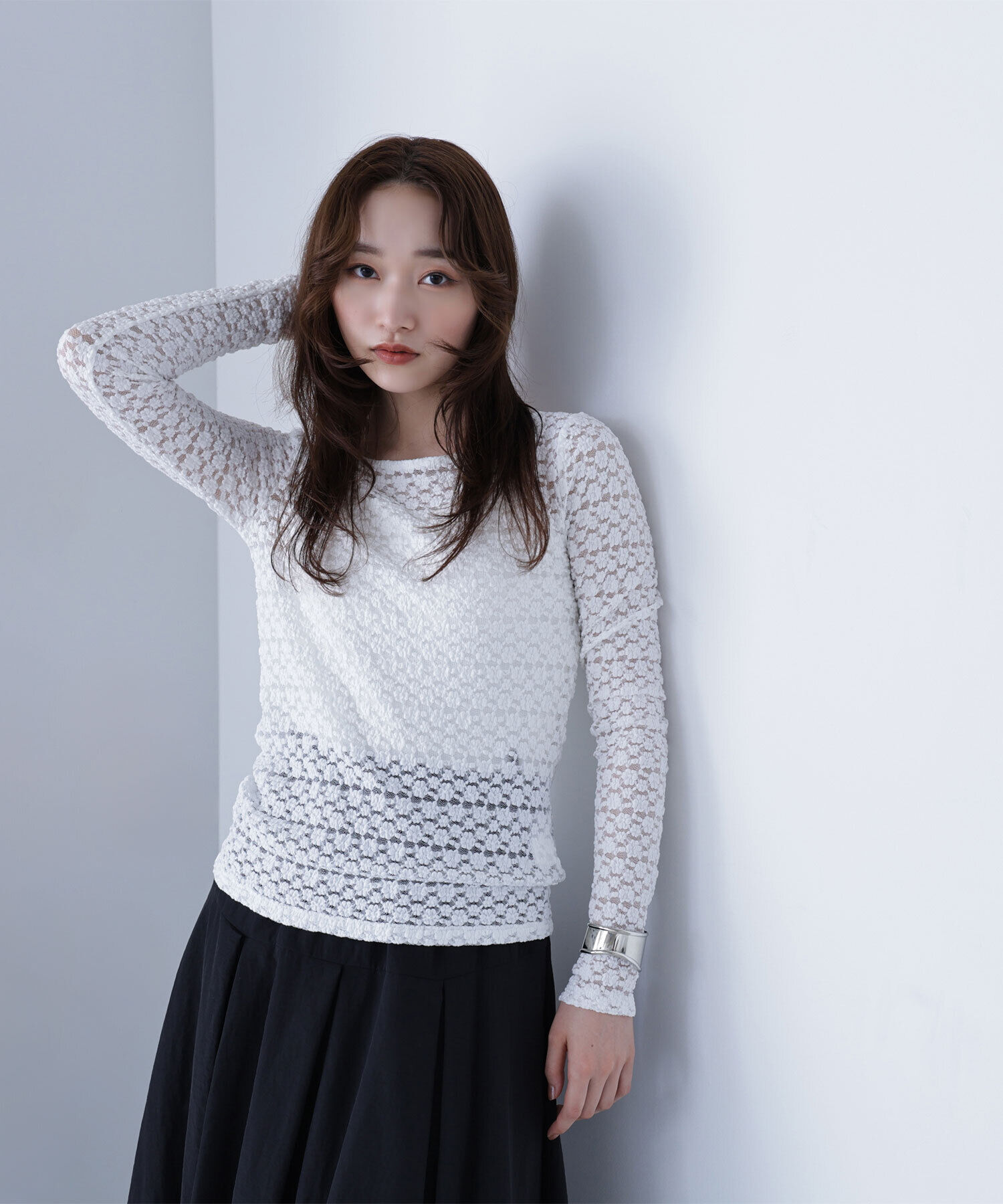  「ストレッチレーストップス」|Tシャツ・カットソー|