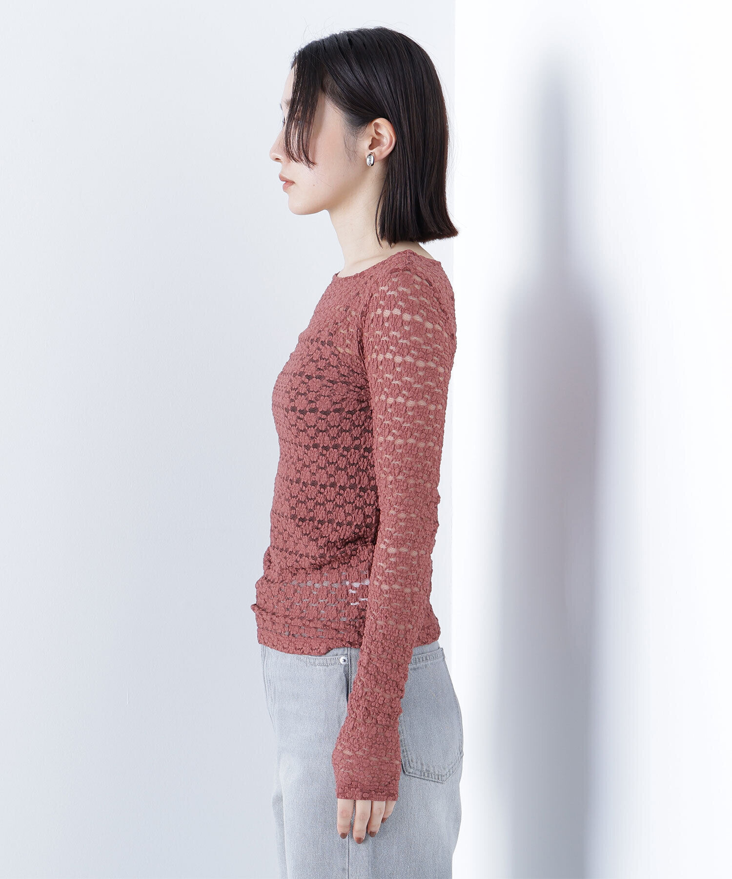  「ストレッチレーストップス」|Tシャツ・カットソー|