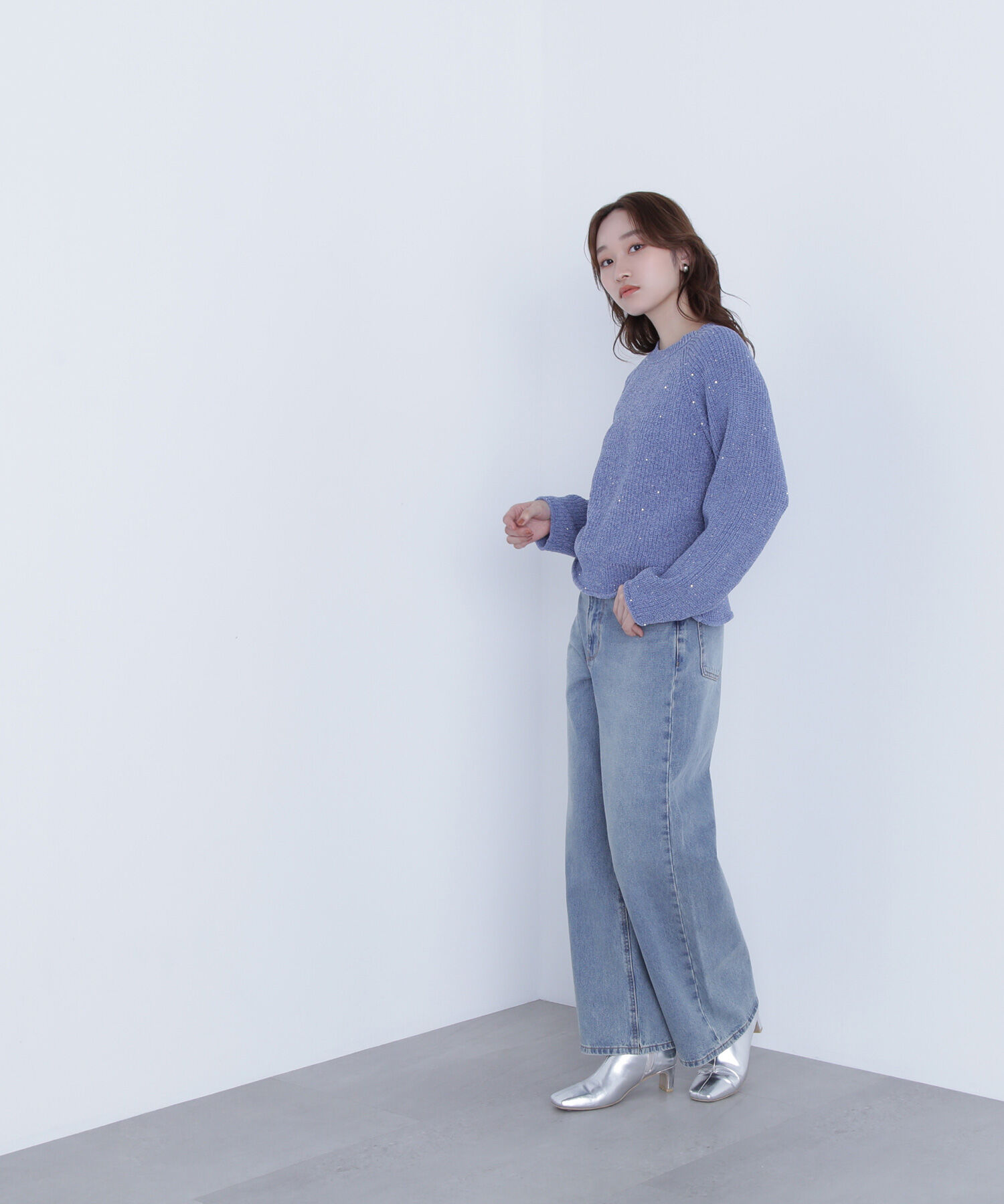  「スパンコールモールニット」|ニット・セーター|