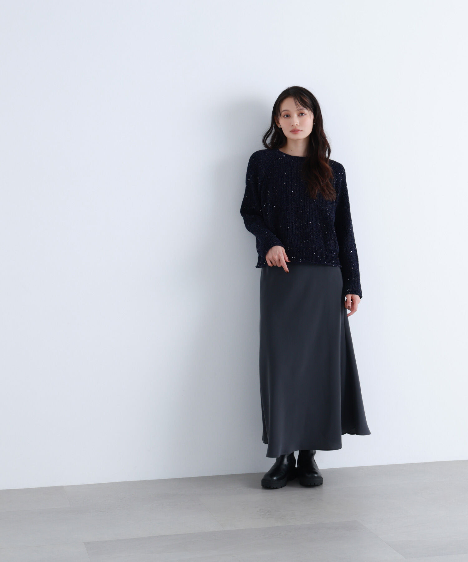  「スパンコールモールニット」|ニット・セーター|