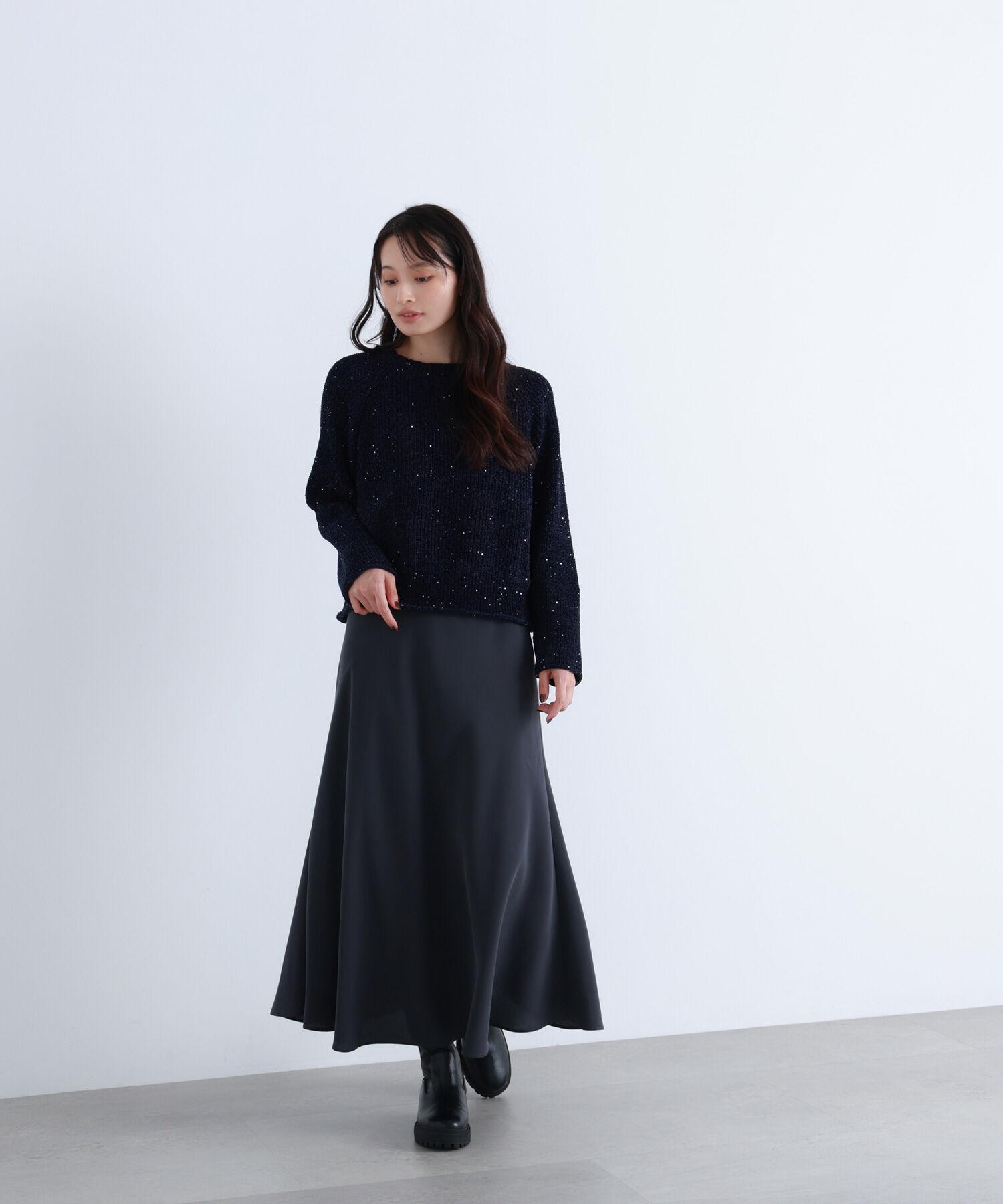  「スパンコールモールニット」|ニット・セーター|