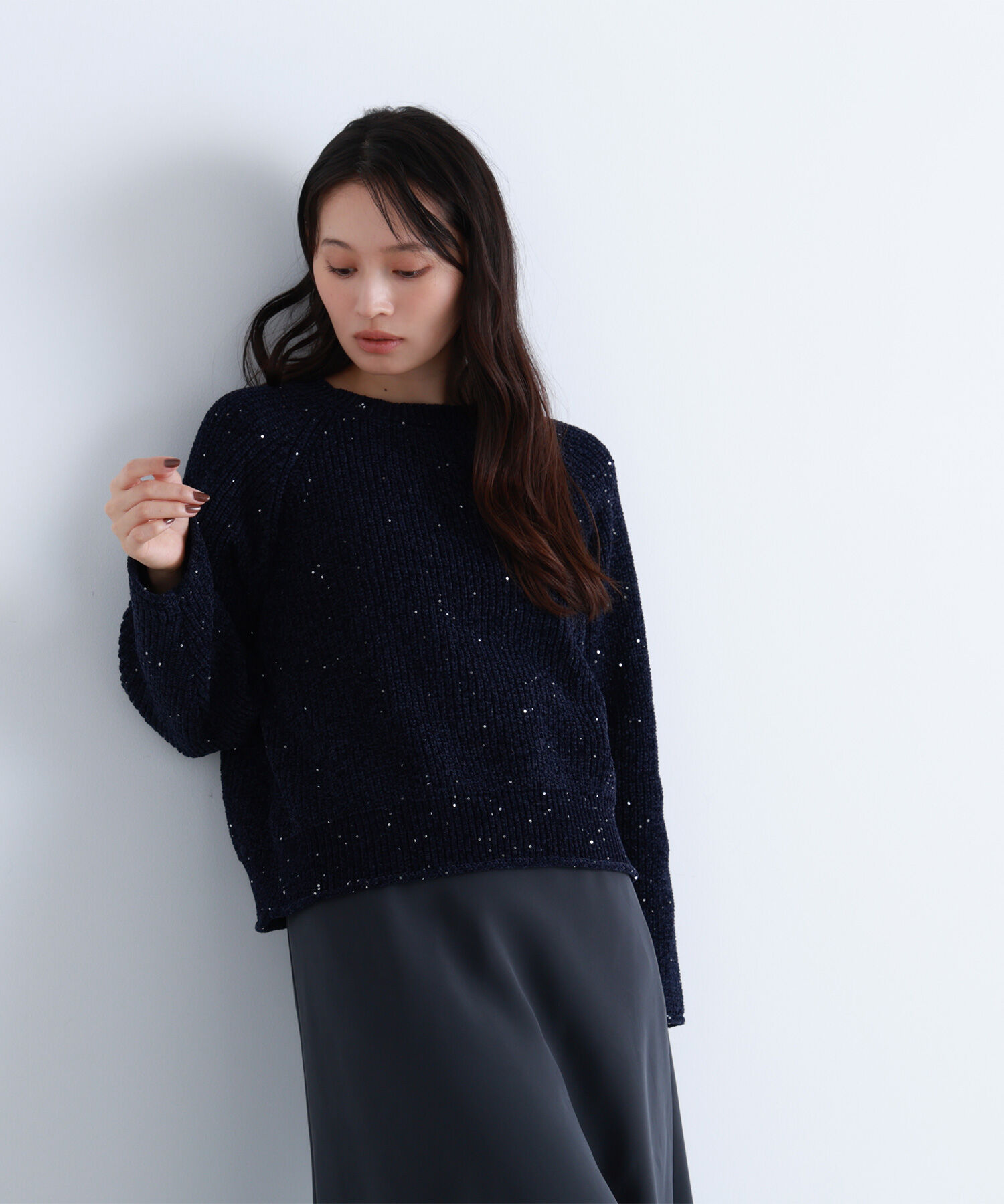  「スパンコールモールニット」|ニット・セーター|