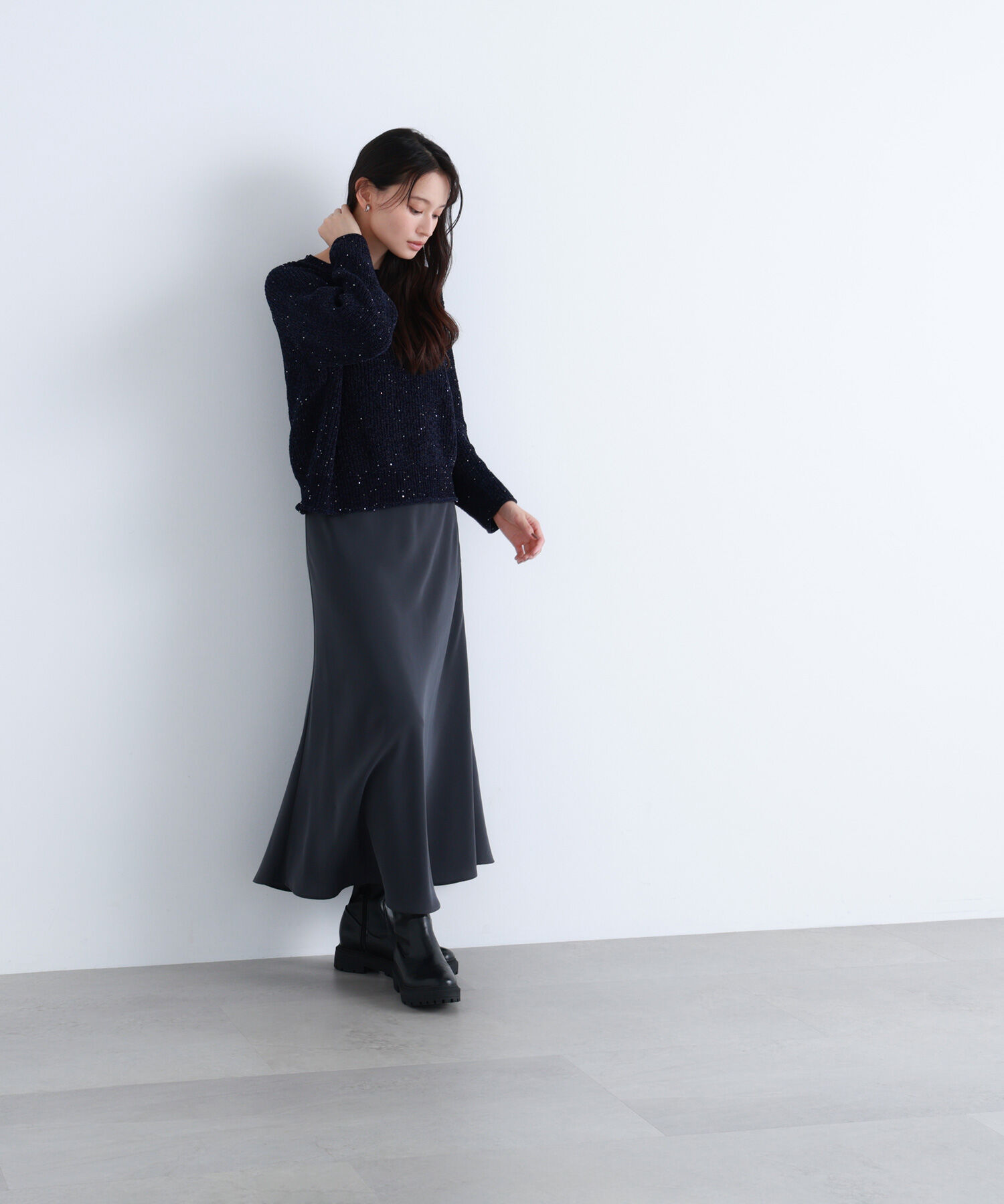  「スパンコールモールニット」|ニット・セーター|