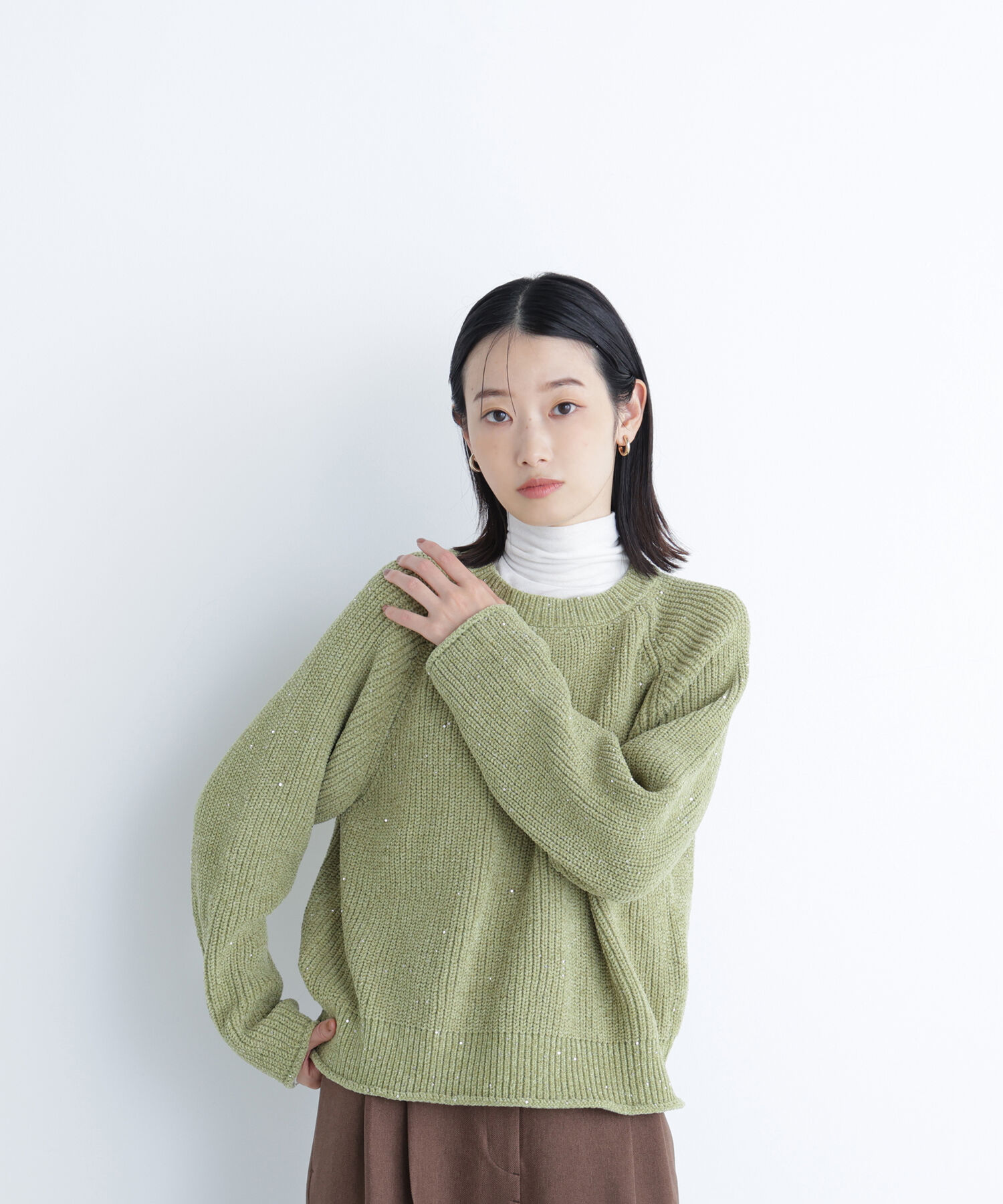  「スパンコールモールニット」|ニット・セーター|