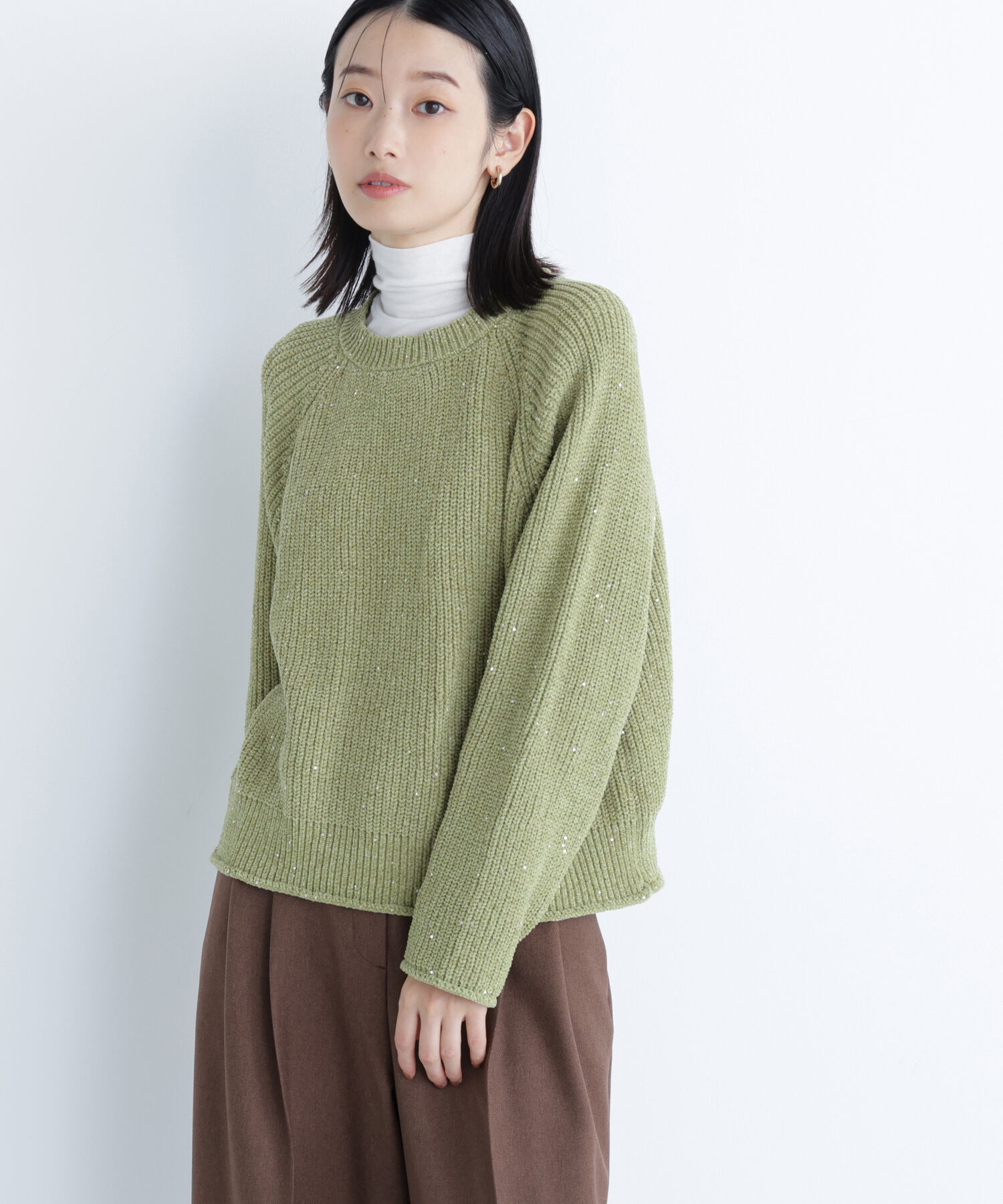  「スパンコールモールニット」|ニット・セーター|