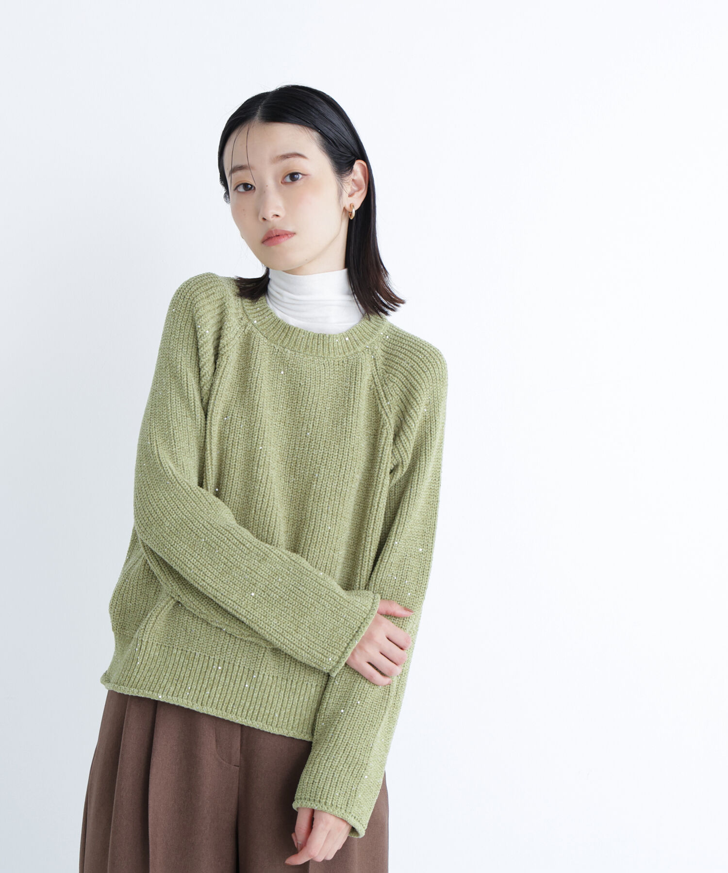  「スパンコールモールニット」|ニット・セーター|