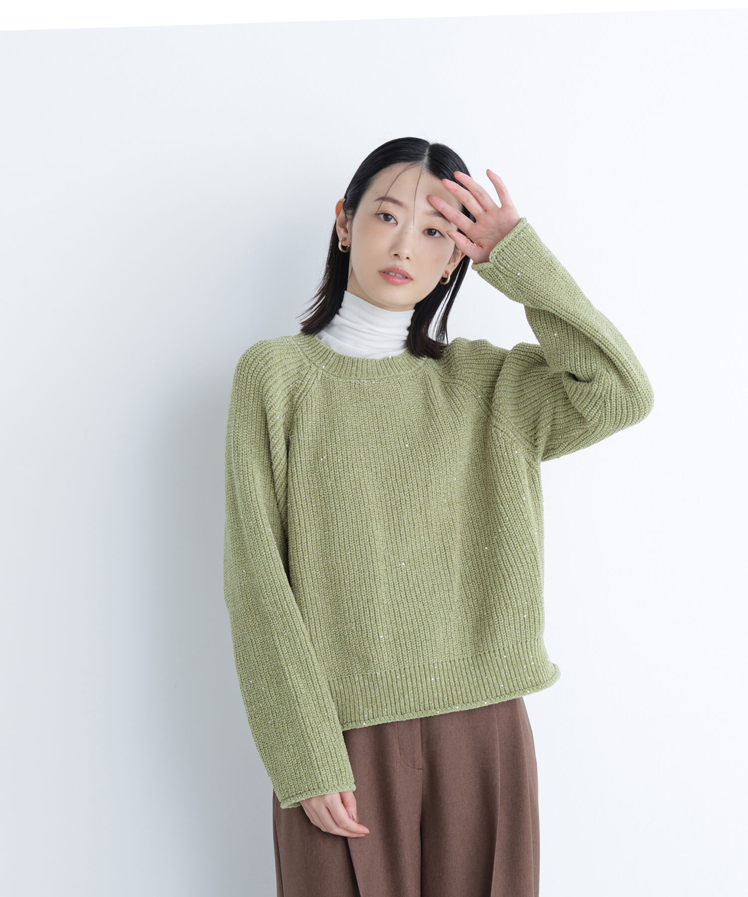  「スパンコールモールニット」|ニット・セーター|