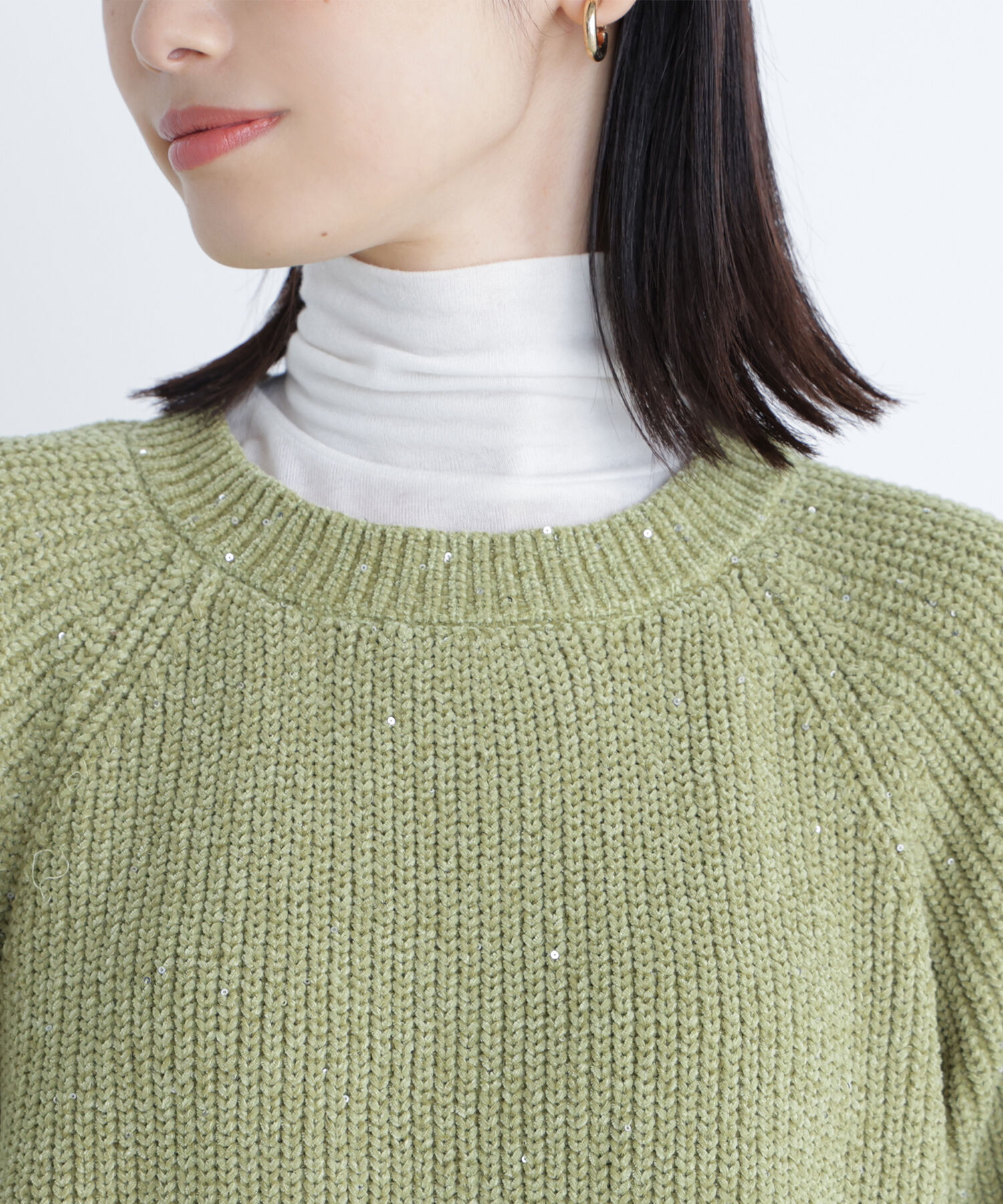  「スパンコールモールニット」|ニット・セーター|