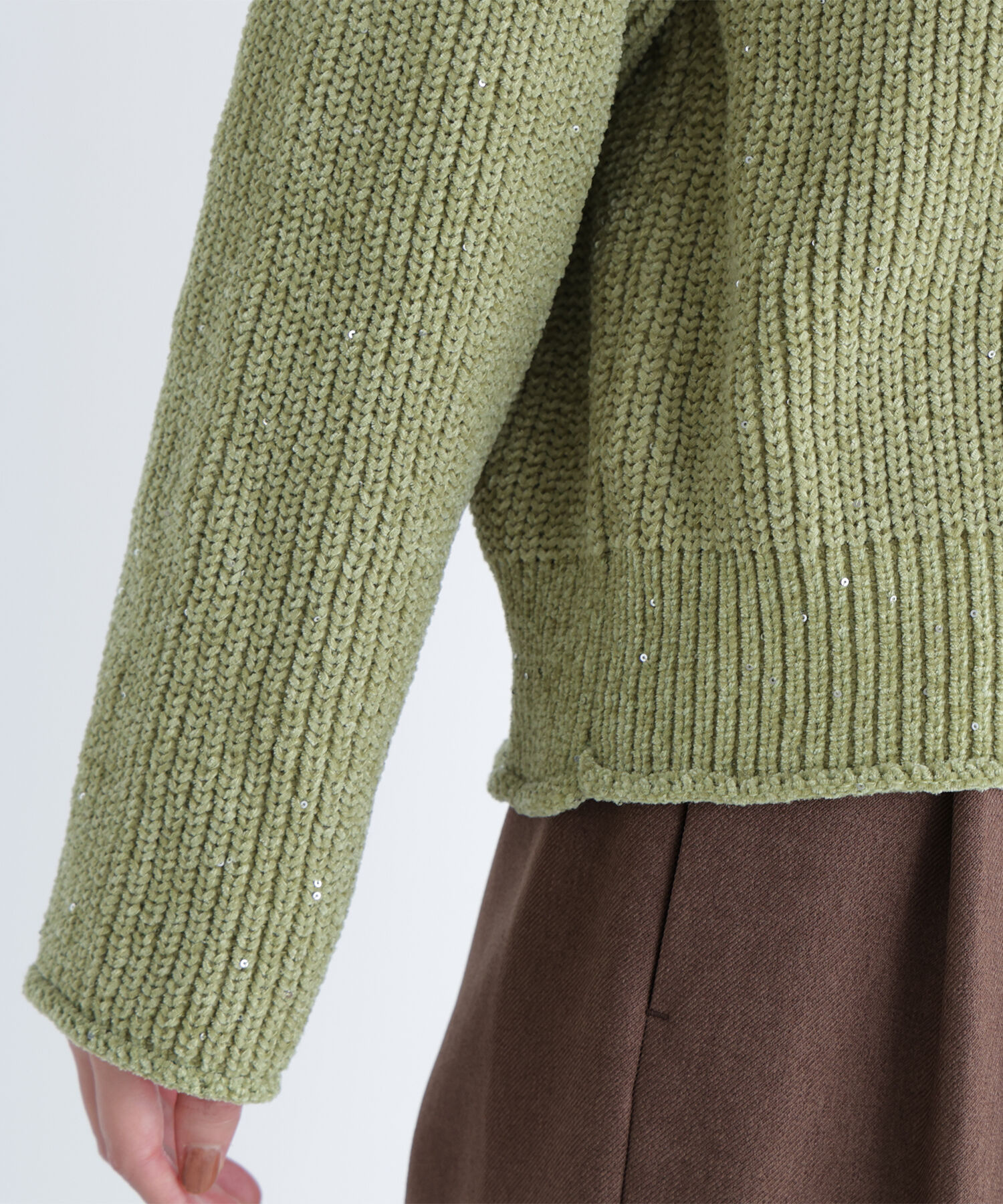  「スパンコールモールニット」|ニット・セーター|