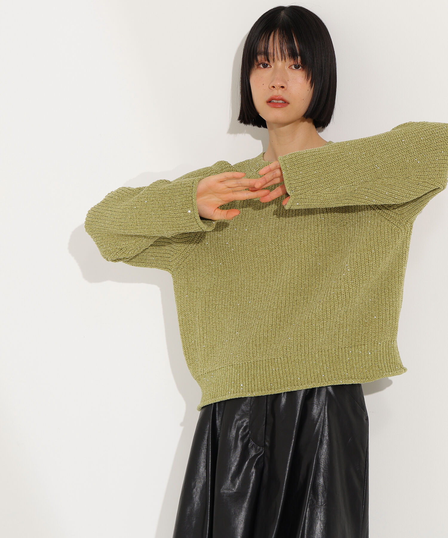  「スパンコールモールニット」|ニット・セーター|