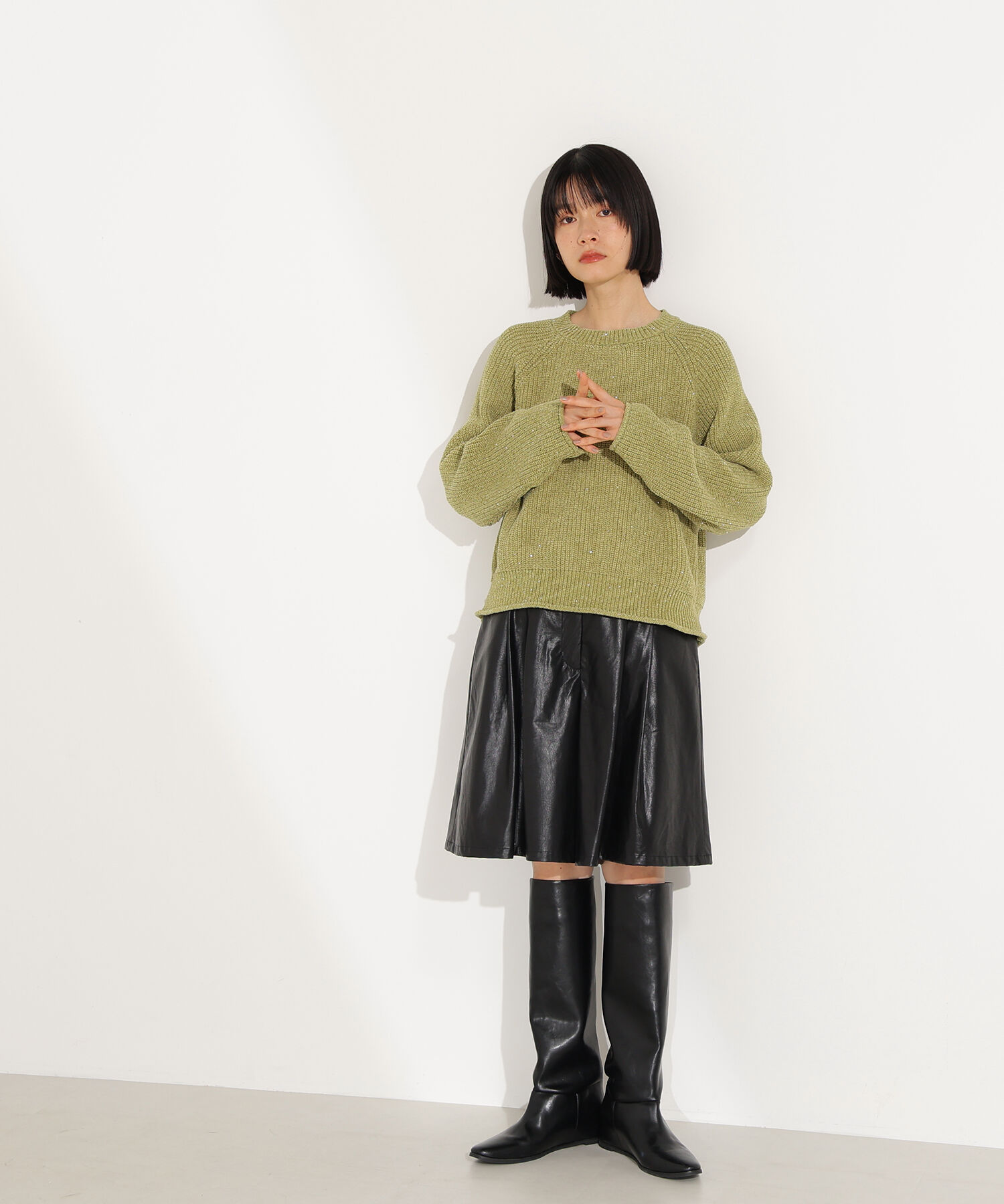  「スパンコールモールニット」|ニット・セーター|