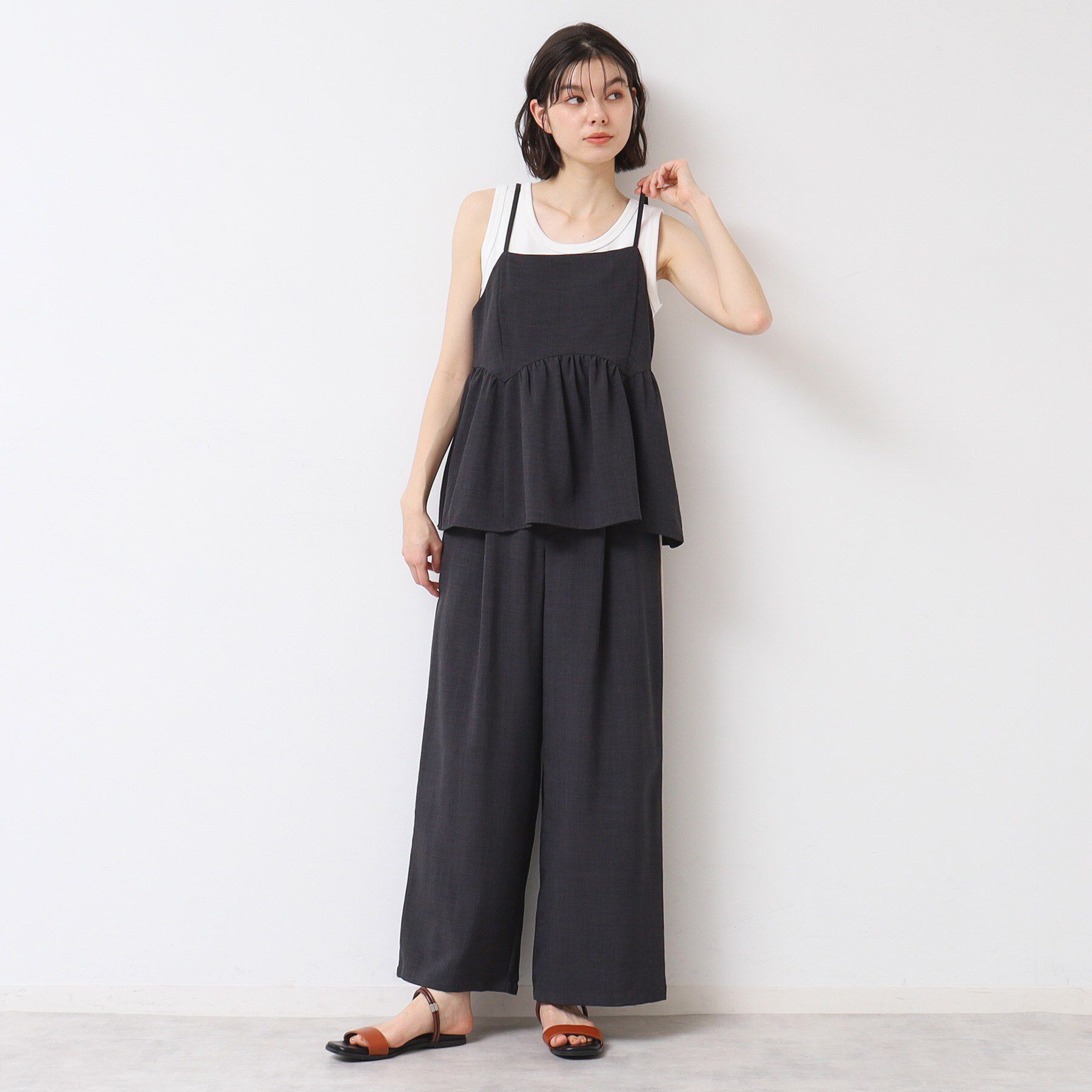 Dessin「【セットアップ可能・洗える】タック入りワイドパンツ（S～L）」|その他|