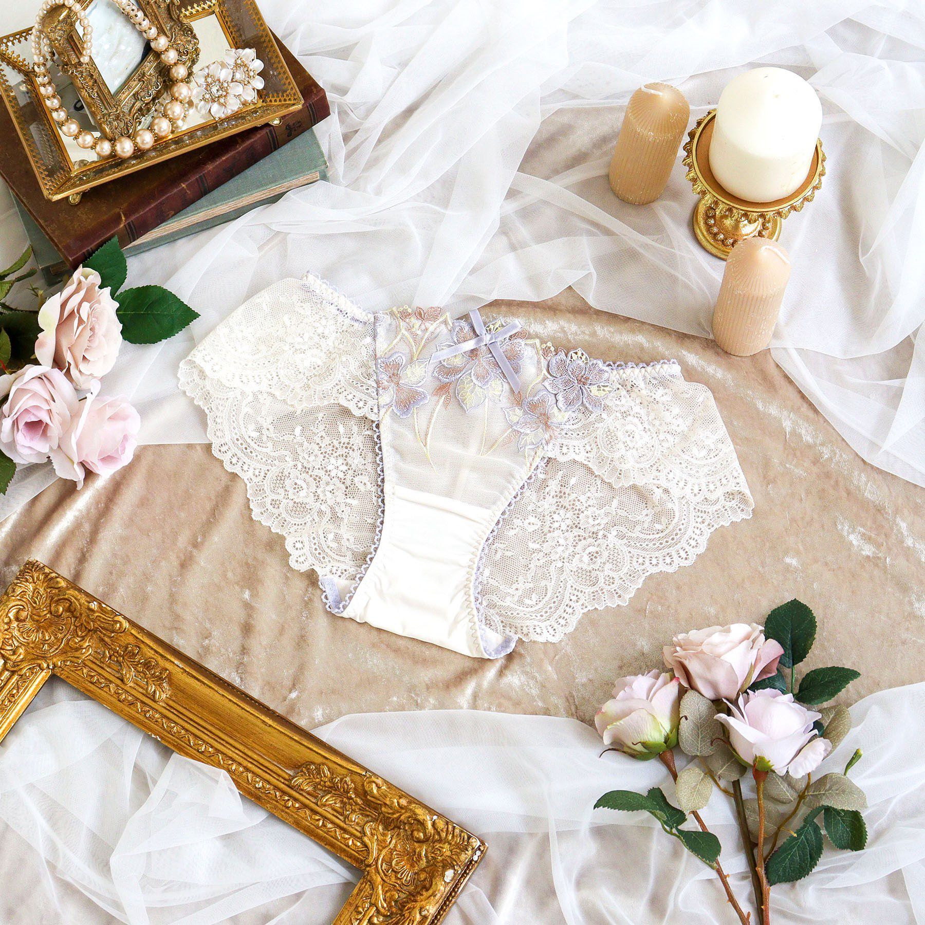 Risa Magli「アデリーノ レースショーツ」|インナー|パープル(083)