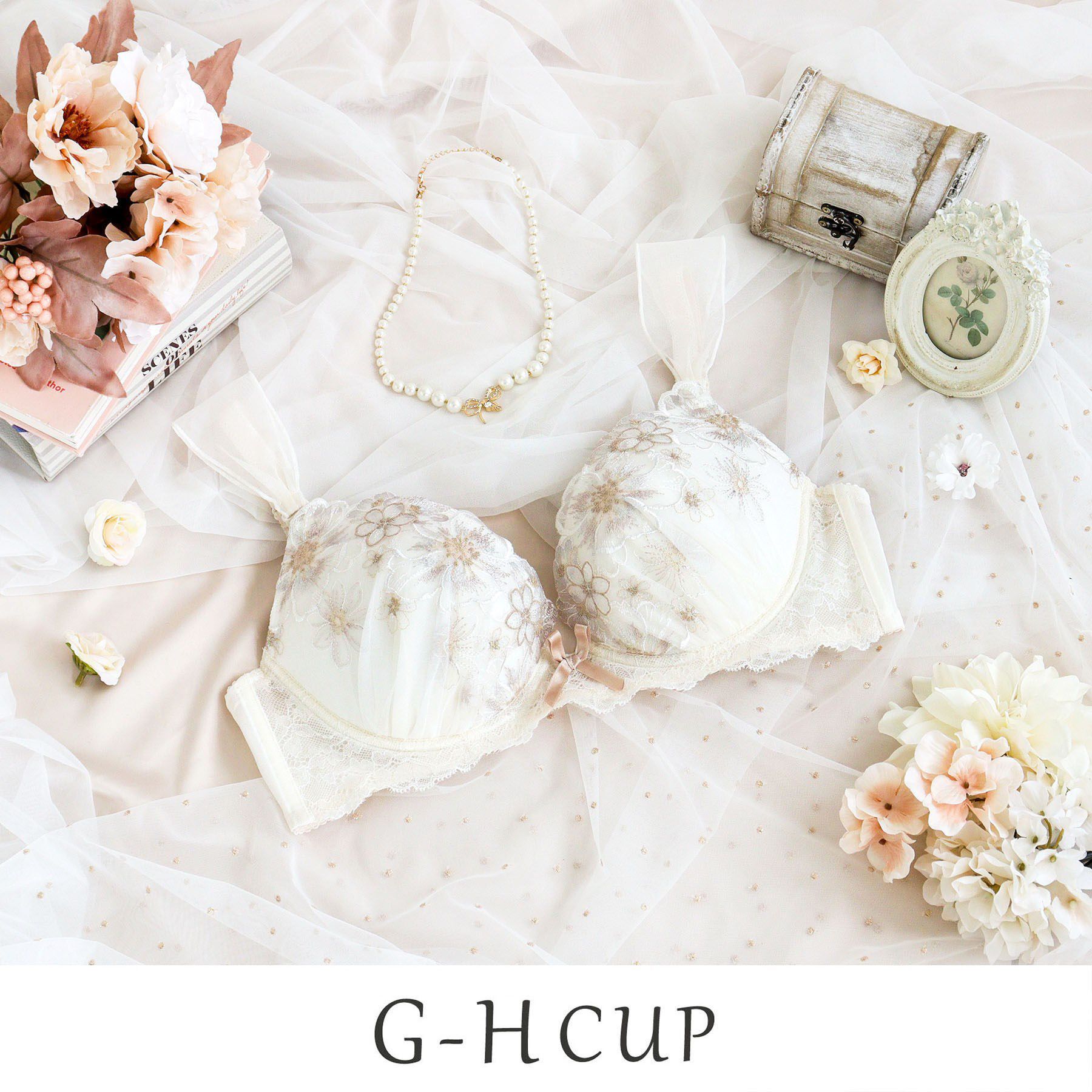 Risa Magli「ピア ブラジャー （G-H） ＜サイドすっきりタイプ＞」|インナー|クリーム(054)