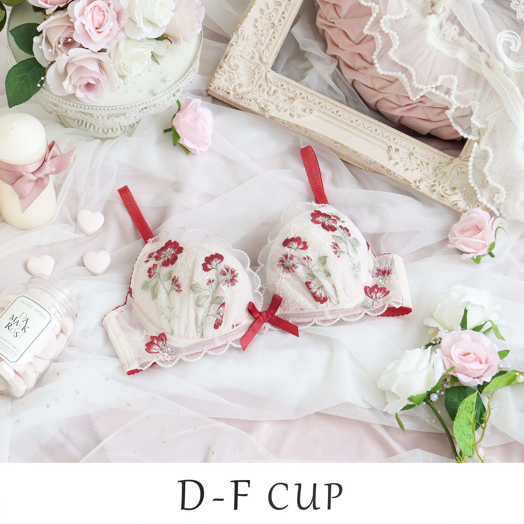 Risa Magli「プティット ブラジャー （D-F） ＜リサマリ ミラクル谷間ブラ＞」|インナー|レッド(061)