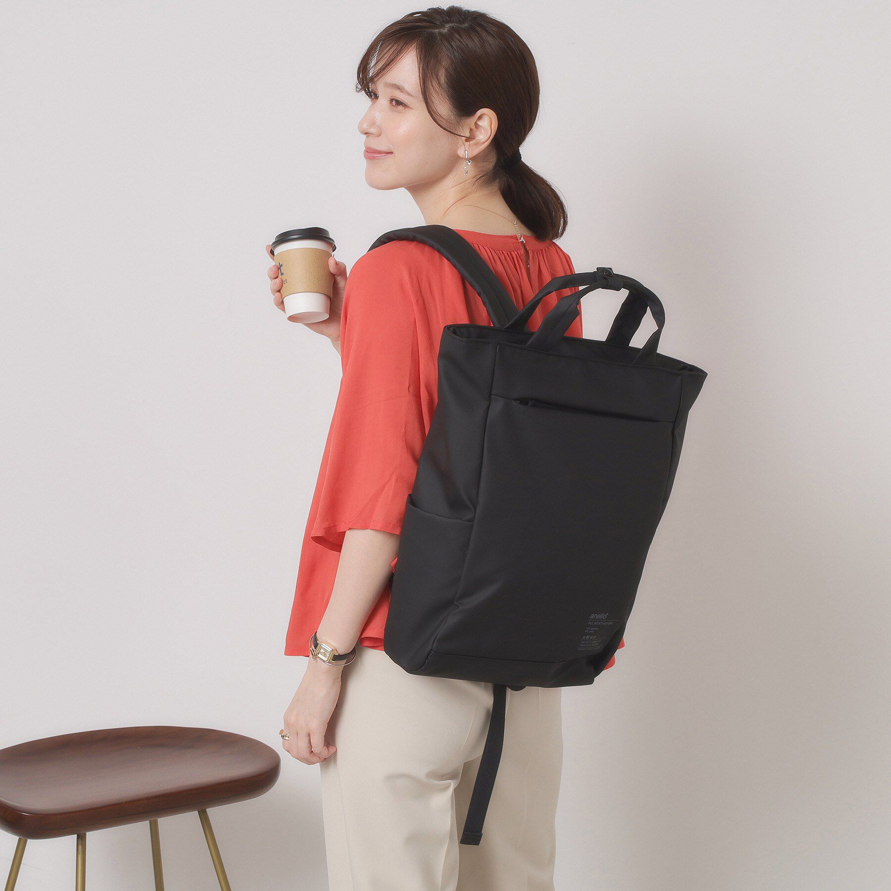 ITS&rsquo;DEMO「＜anello＞耐水スクエアリュック【A4・PC対応】」|リュック|