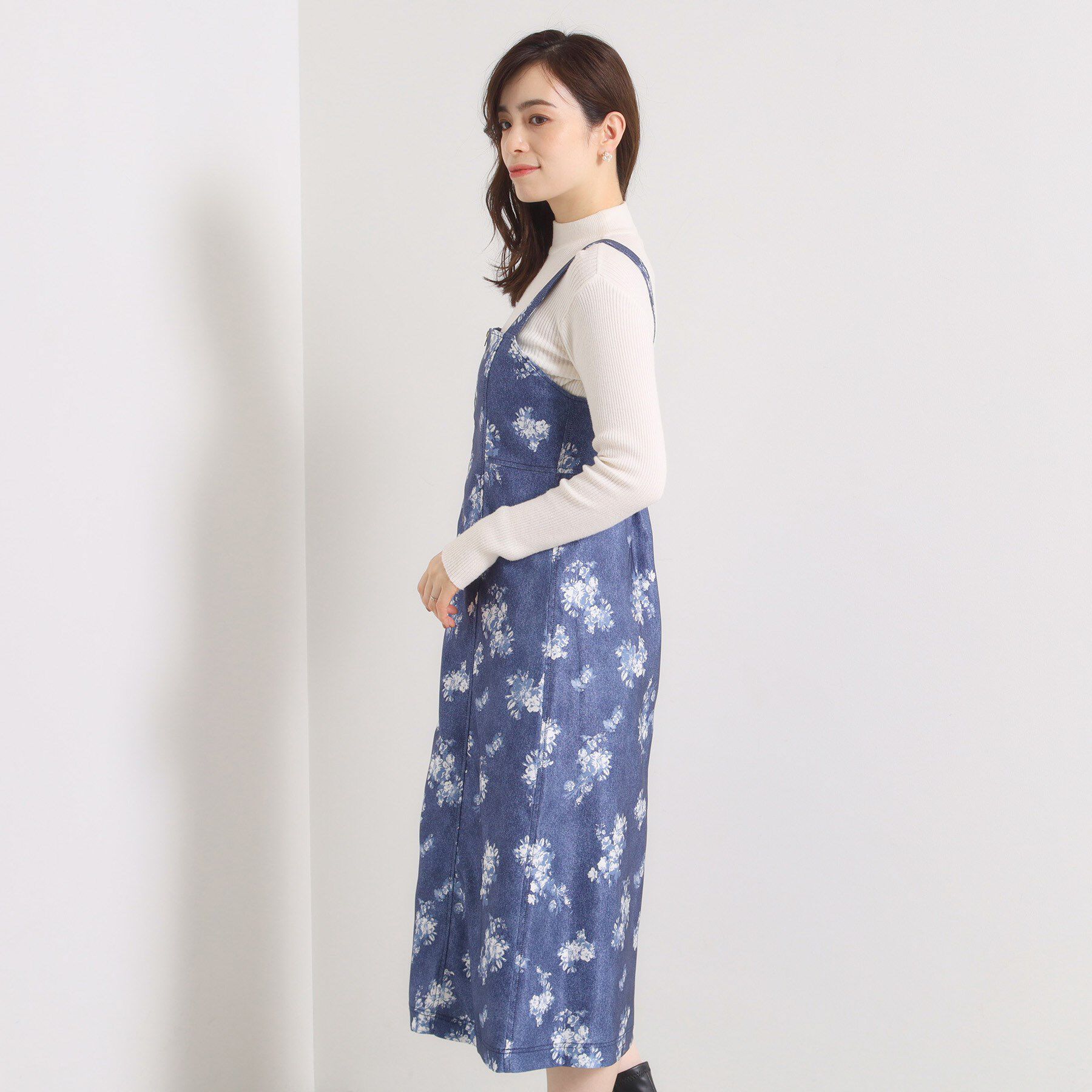 ITS&rsquo;DEMO「【手洗い可】デニム風ジャンスカ」|ワンピース|