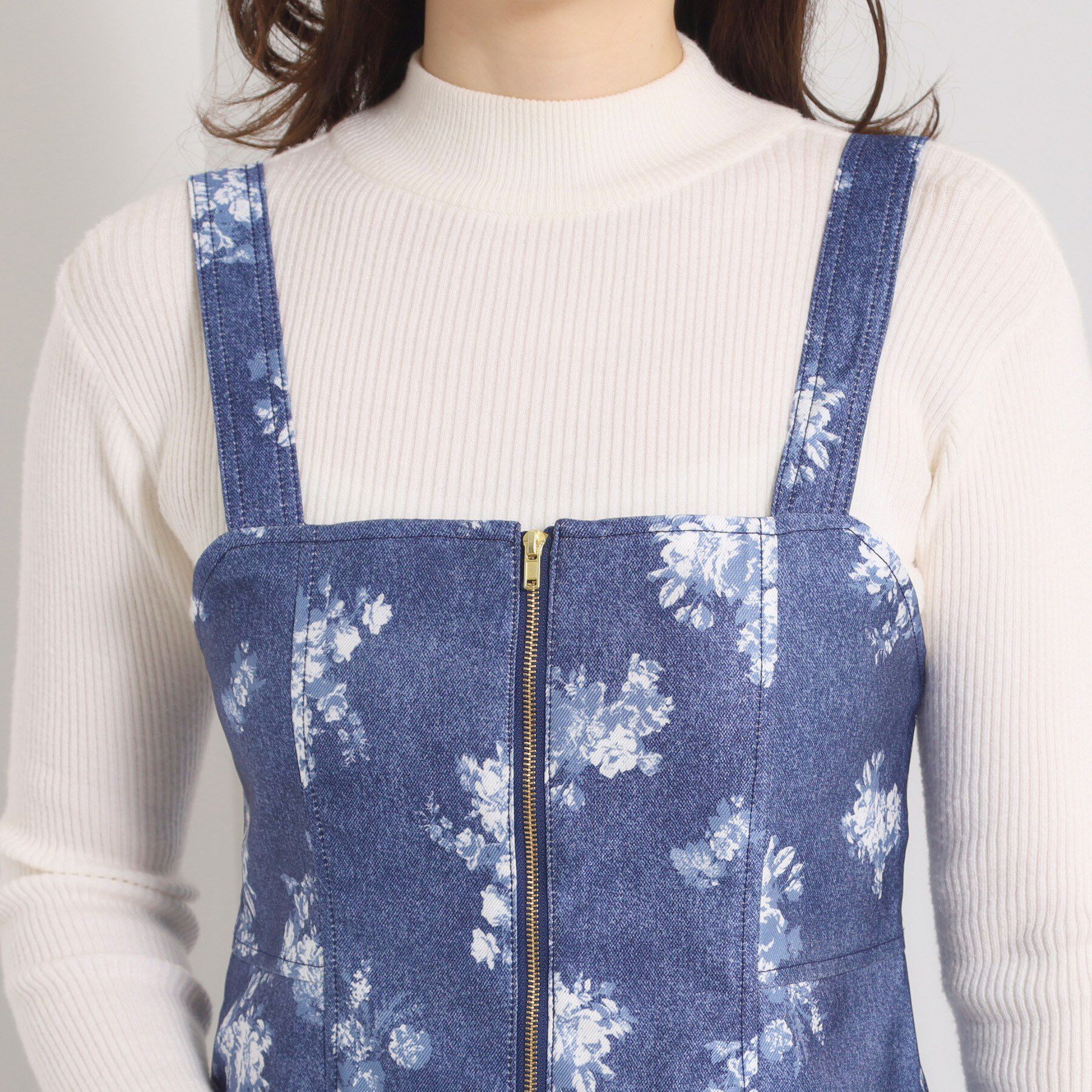 ITS&rsquo;DEMO「【手洗い可】デニム風ジャンスカ」|ワンピース|