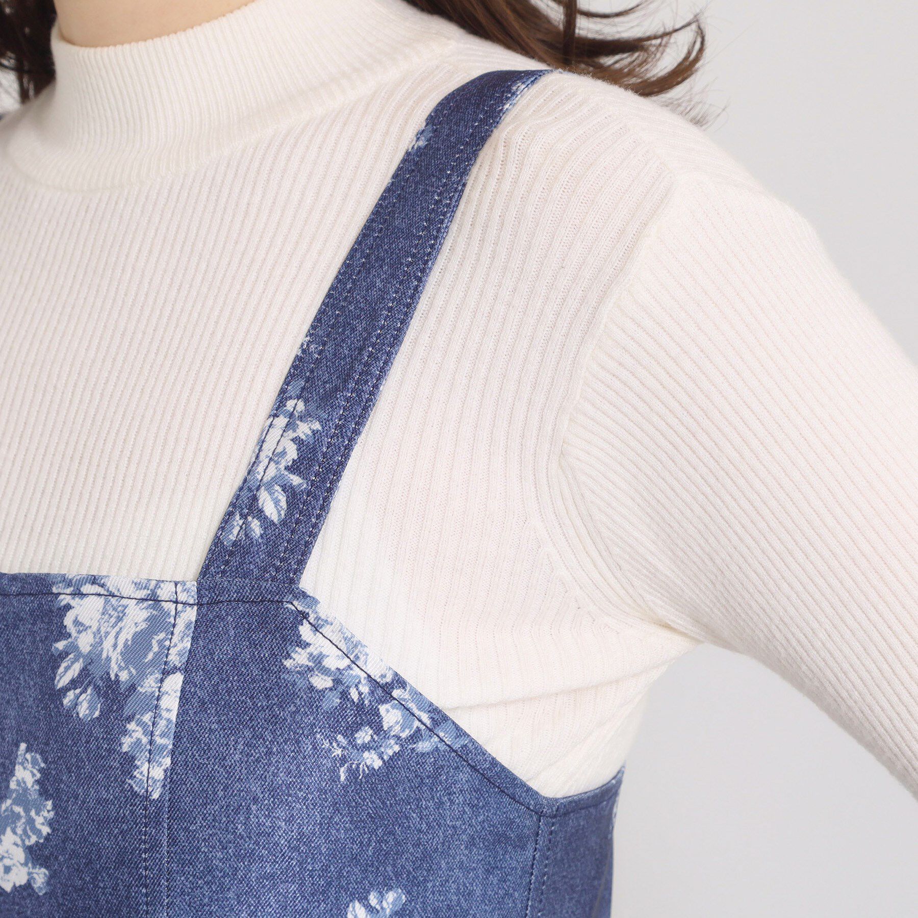 ITS&rsquo;DEMO「【手洗い可】デニム風ジャンスカ」|ワンピース|