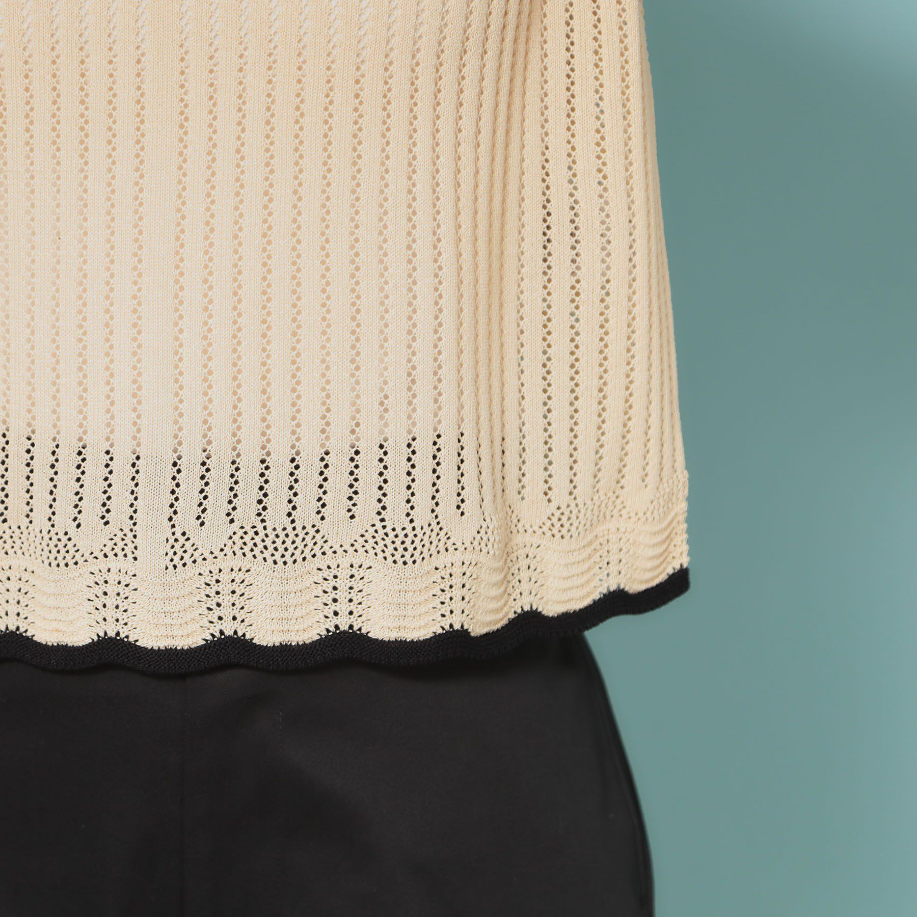 SunaUna「【新作／透かし柄／3色展開】スカラップニット」|ニット・セーター|