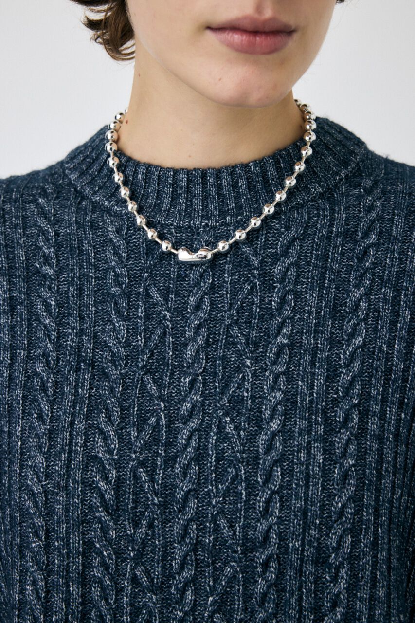 MOUSSY「RIB CABLE ニットトップス」|ニット・セーター|