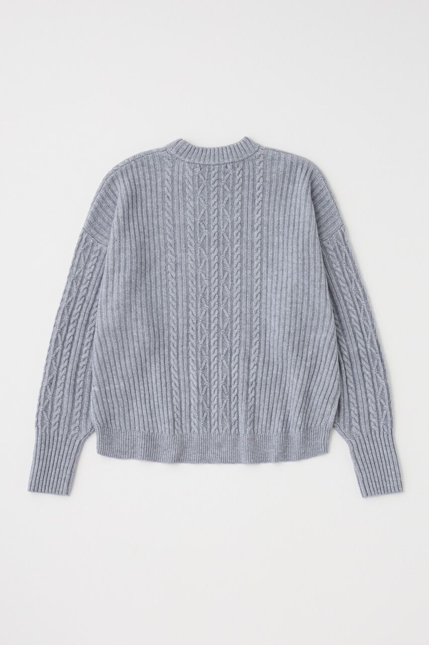 MOUSSY「RIB CABLE ニットトップス」|ニット・セーター|