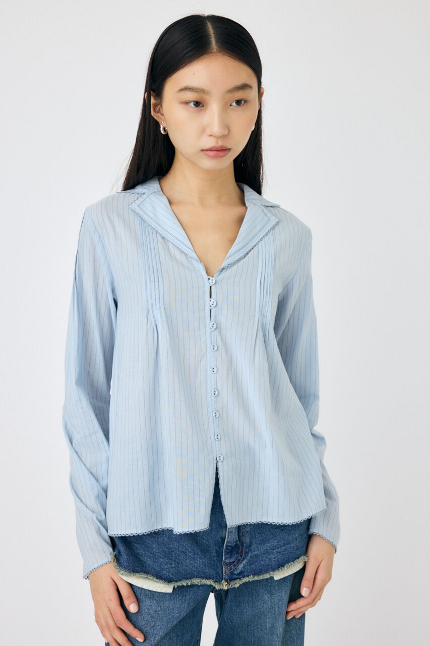 MOUSSY「COTTON PINTUCK ブラウス」|シャツ・ブラウス|