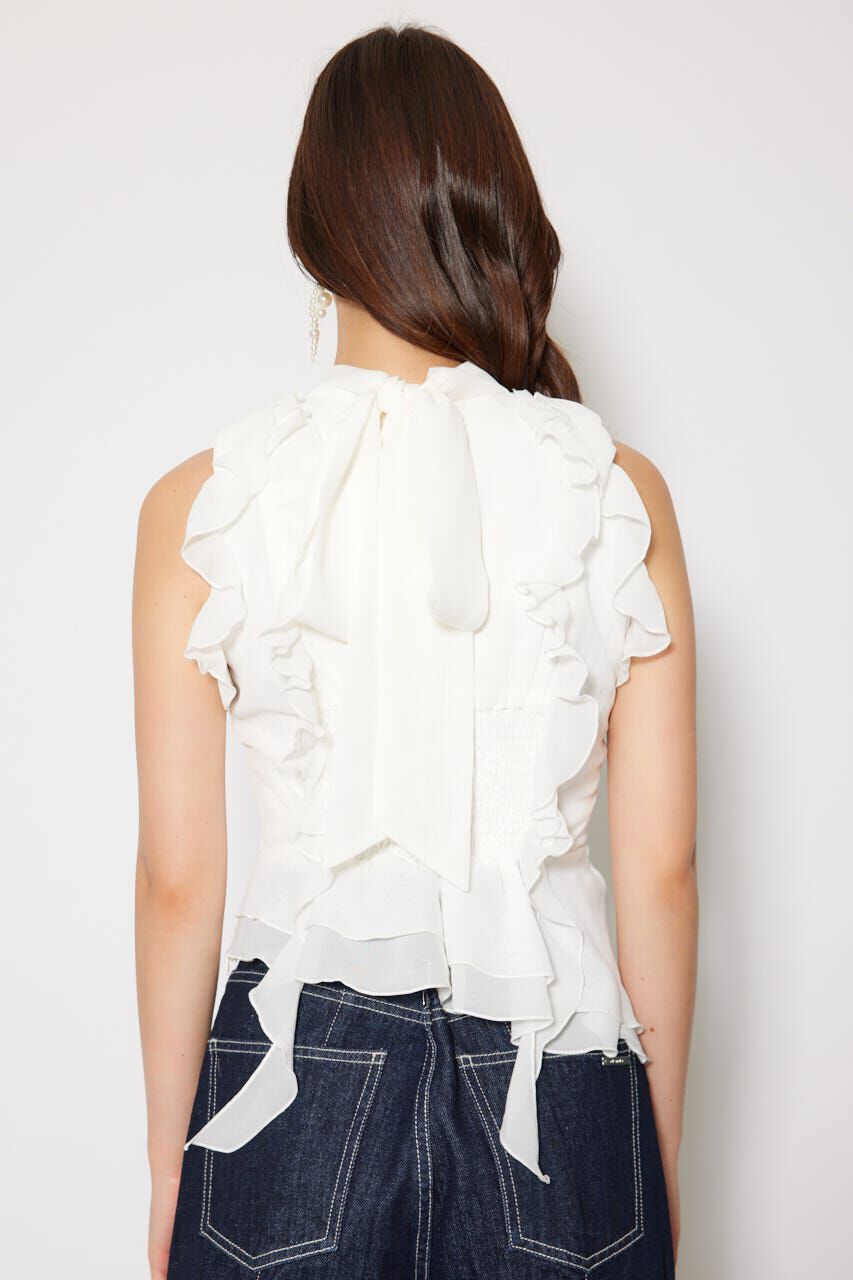 rienda「ボウタイフリルペプラムブラウス」|シャツ・ブラウス|