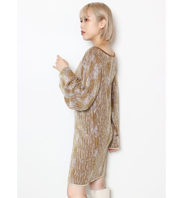 MURUA「グラデーションガーターニットミニワンピース」|ワンピース|