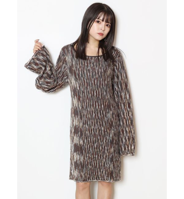 MURUA「グラデーションガーターニットミニワンピース」|ワンピース|