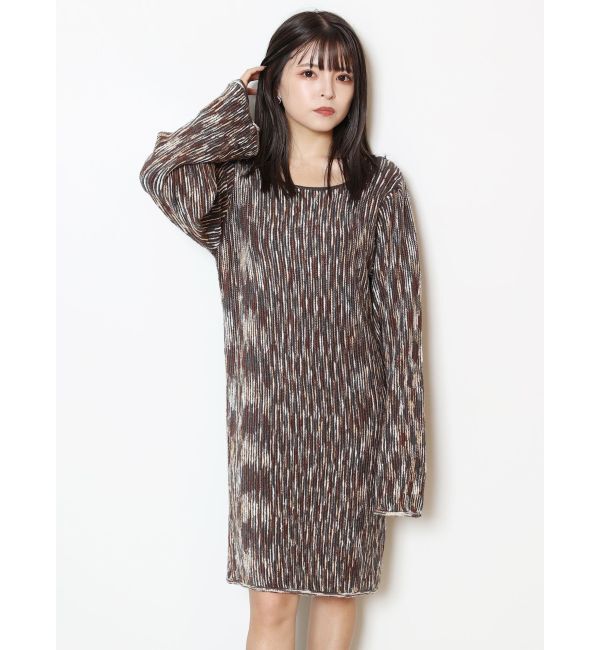 MURUA「グラデーションガーターニットミニワンピース」|ワンピース|