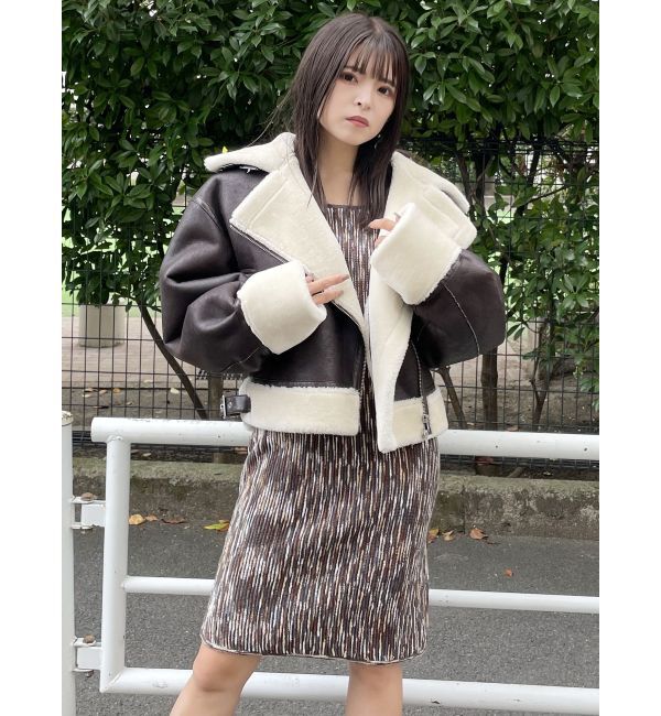 MURUA「グラデーションガーターニットミニワンピース」|ワンピース|