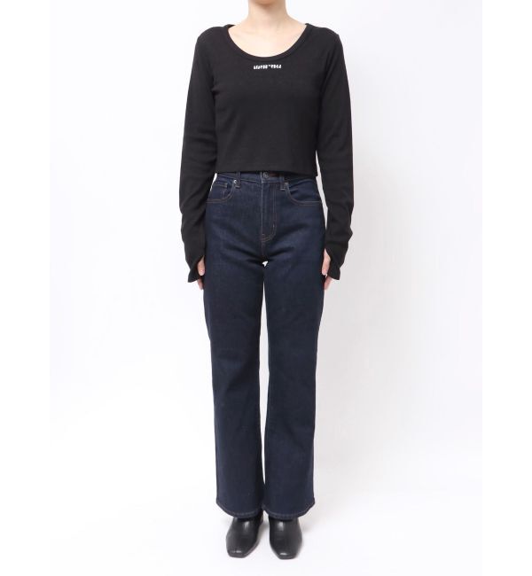 MURUA「ロゴラメテレコトップス」|Tシャツ・カットソー|