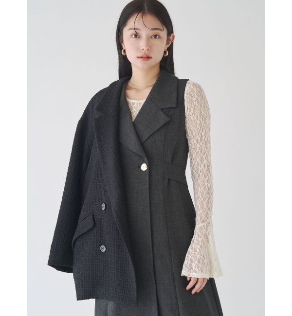 LAGUNAMOON「メタルボタンテーラードジャンパースカート」|ワンピース|