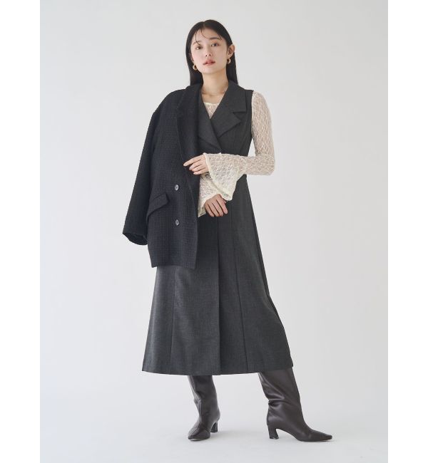 LAGUNAMOON「メタルボタンテーラードジャンパースカート」|ワンピース|