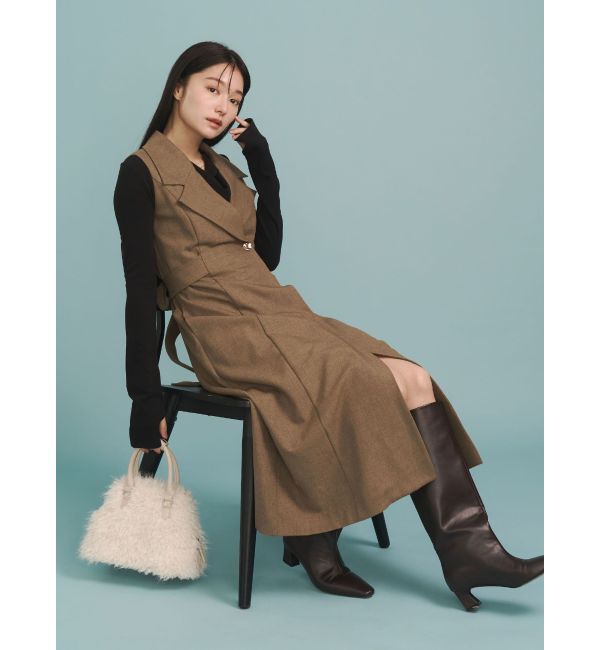 LAGUNAMOON「メタルボタンテーラードジャンパースカート」|ワンピース|