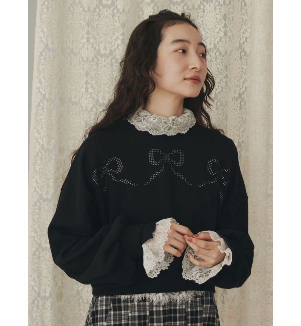 merry jenny「ribbonホットフィックススウェット」|Tシャツ・カットソー|