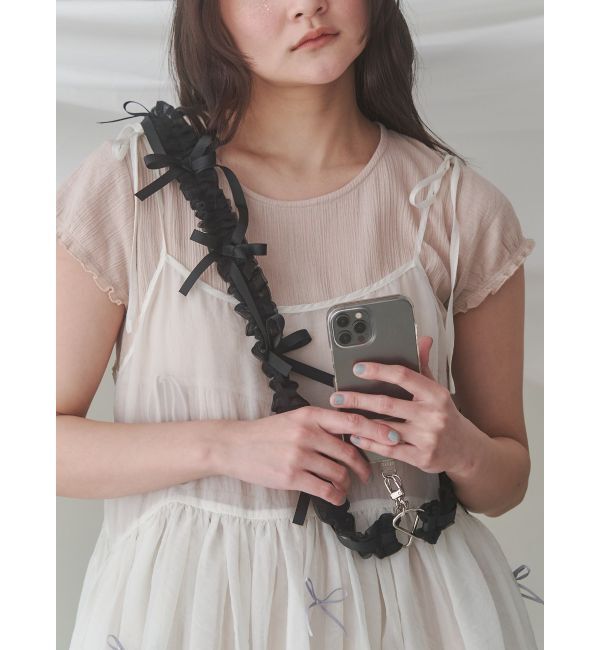 merry jenny「ランダムリボンマルチストラップ」|チャーム・キーホルダー|ブラック