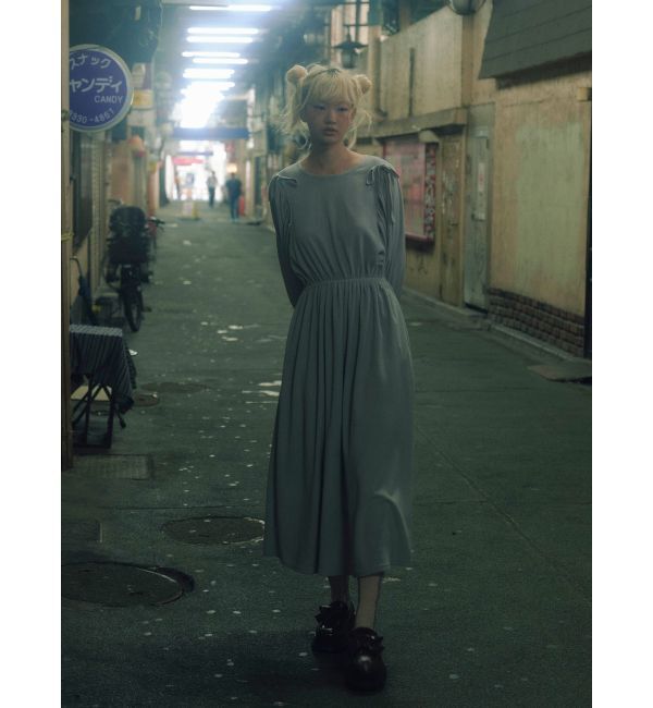 merry jenny「ギャザーギャザーフリースワンピース」|ワンピース|