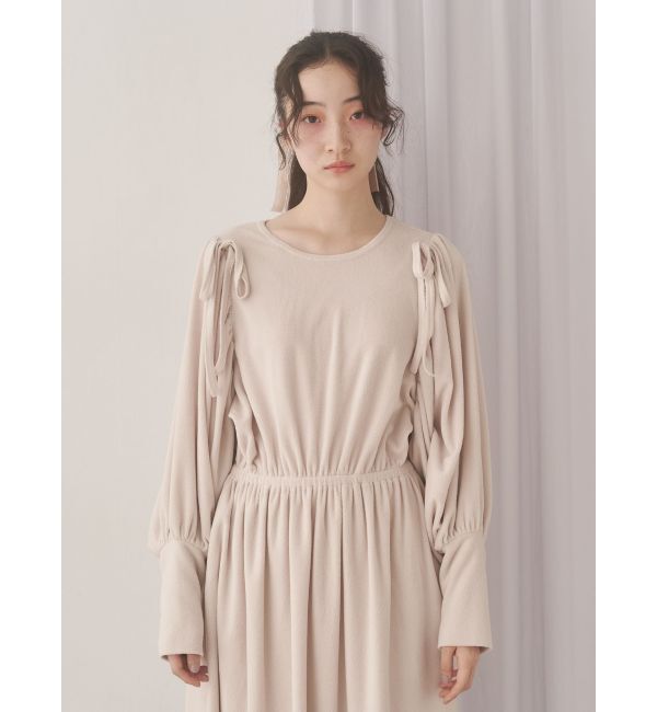 merry jenny「ギャザーギャザーフリースワンピース」|ワンピース|