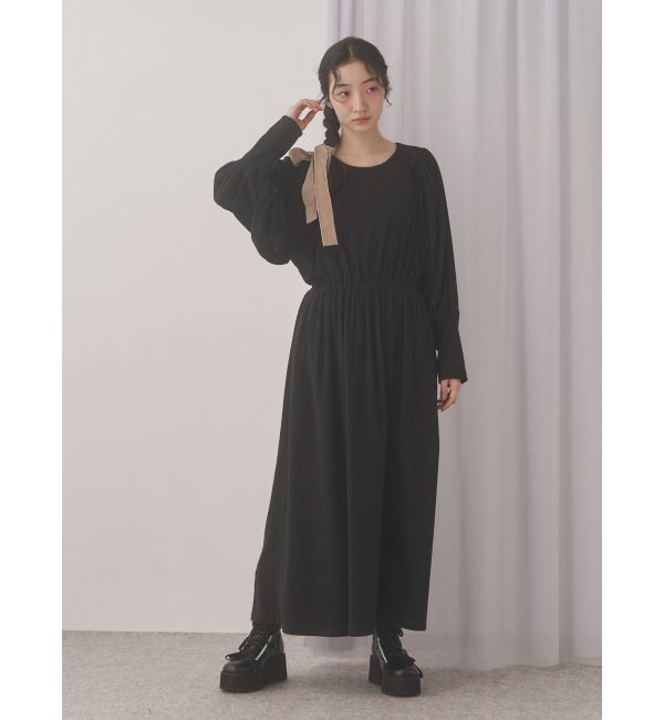 merry jenny「ギャザーギャザーフリースワンピース」|ワンピース|