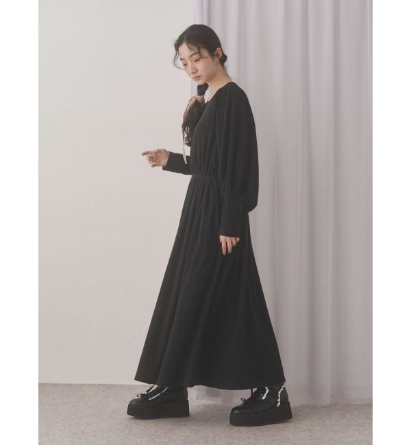 merry jenny「ギャザーギャザーフリースワンピース」|ワンピース|