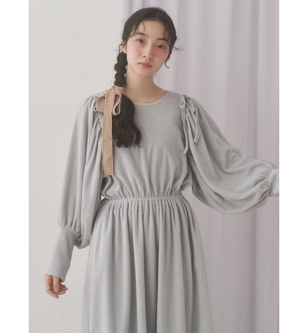 merry jenny「ギャザーギャザーフリースワンピース」|ワンピース|