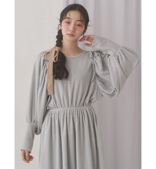 merry jenny「ギャザーギャザーフリースワンピース」|ワンピース|