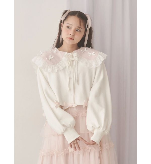 merry jenny「リボンたっぷりスナップカーディガン」|カーディガン|